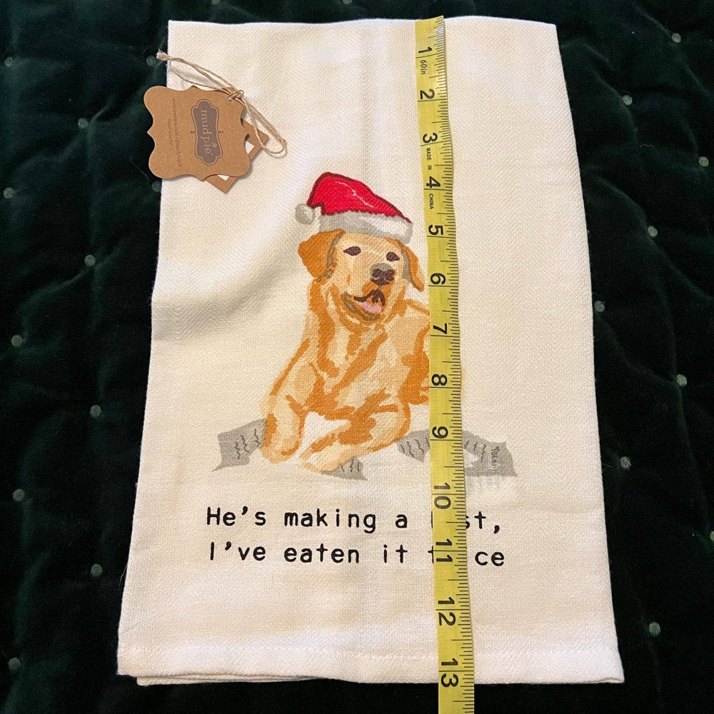 Golden Retriever holiday hand towel - NWT - Picture 3 of 4
